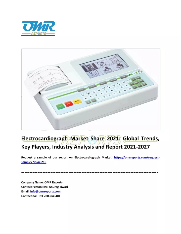 electrocardiograph market share 2021 global