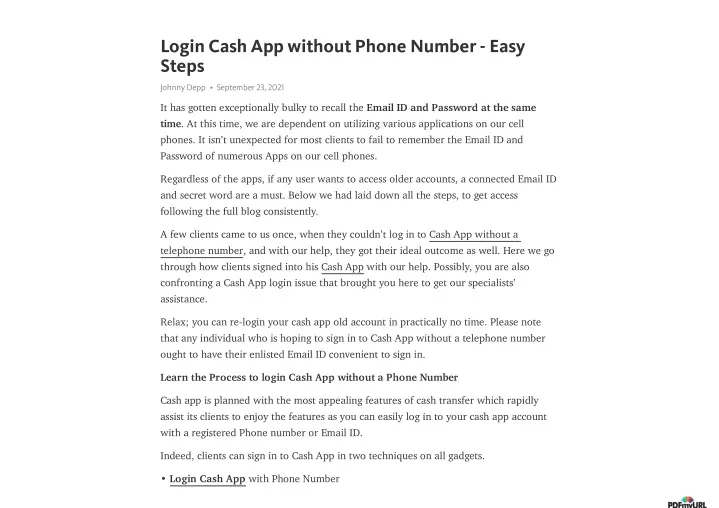 PPT - Login Cash App without Phone Number - Easy Steps PowerPoint ...