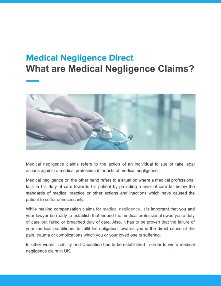 medical negligence direct what are medical