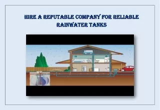 PDF: Hire A Reputable Company For Reliable Rainwater Tanks