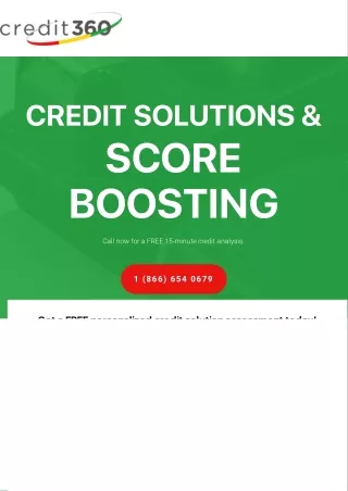 Find the correct solution for credit fix & score boosting | Credit360