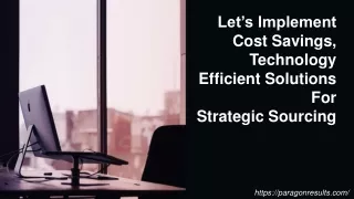let s implement cost savings technology efficient