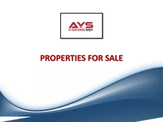 Properties for Sale