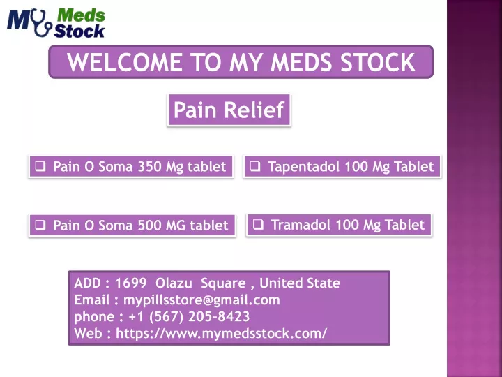 welcome to my meds stock