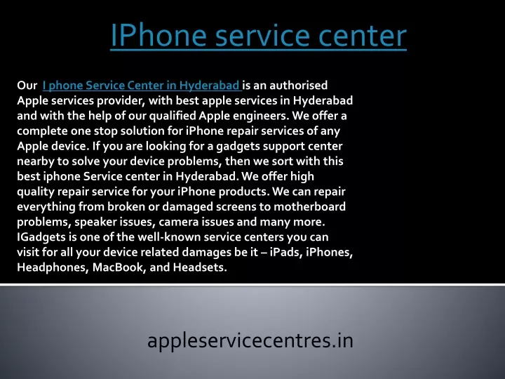 i p hone service center