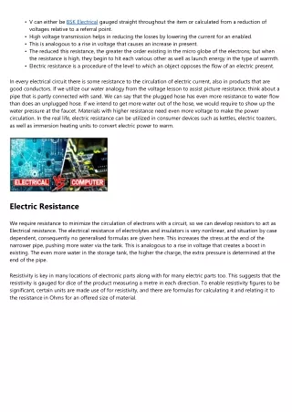 What Is Electric Resistance And Sorts Of Resistances