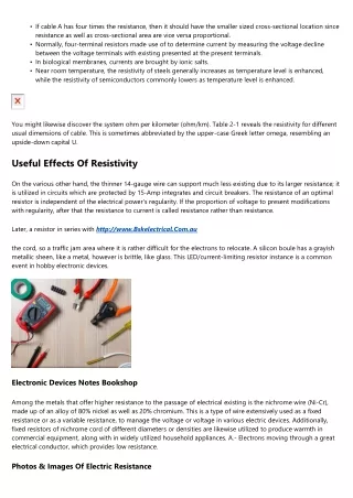 Electric Resistance And Also Conductance