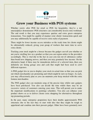 grow your business with pos systems