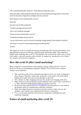 210921 Email Marketing after COVID-9 - 7A marketing strategy that works-converted