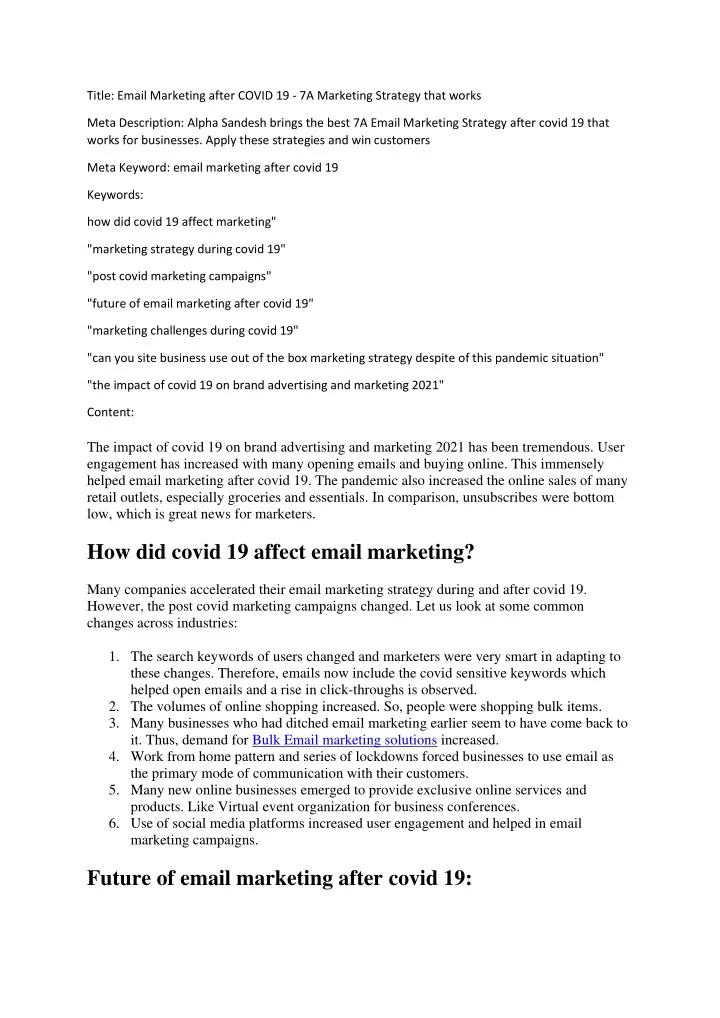 title email marketing after covid 19 7a marketing
