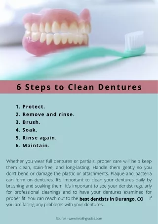 6 Steps to Clean Dentures