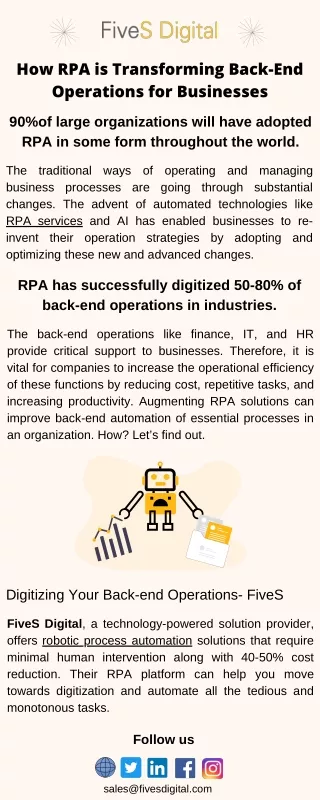 how rpa is transforming back end operations