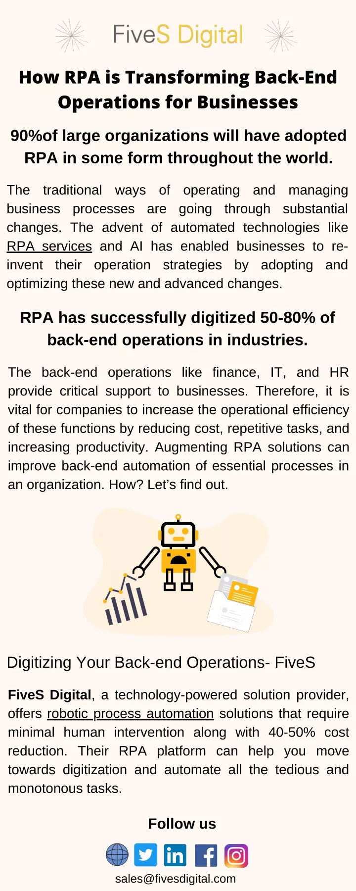 how rpa is transforming back end operations