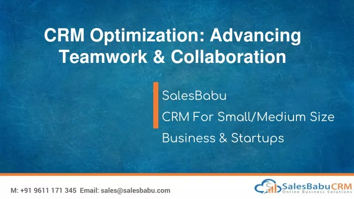 crm optimization advancing teamwork collaboration