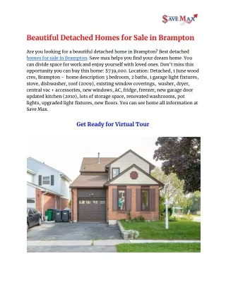 beautiful detached homes for sale in brampton
