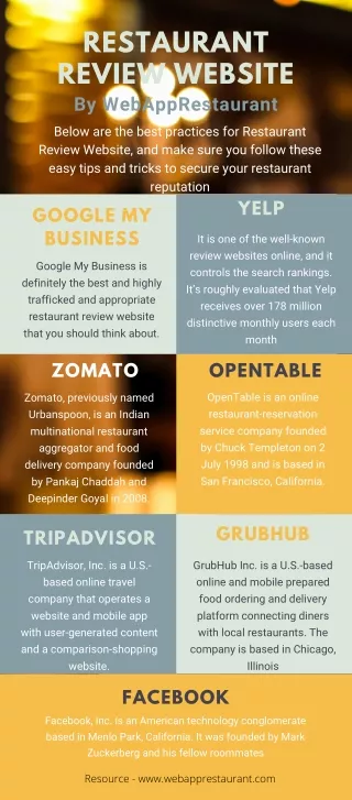 restaurant review website by webapprestaurant