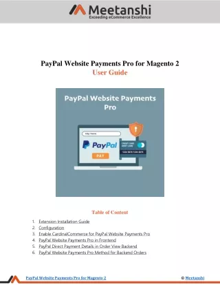 paypal website payments pro for magento 2 user