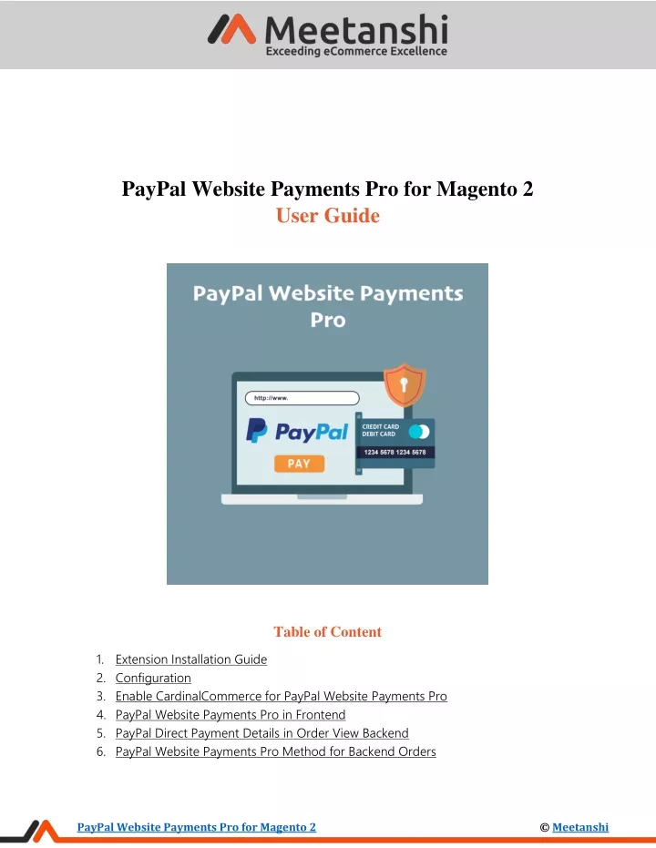 paypal website payments pro for magento 2 user