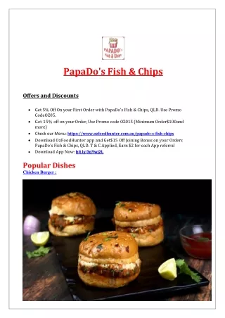 PapaDo's Fish & Chips Restaurant Oxley | 5% Off OzFoodhunter