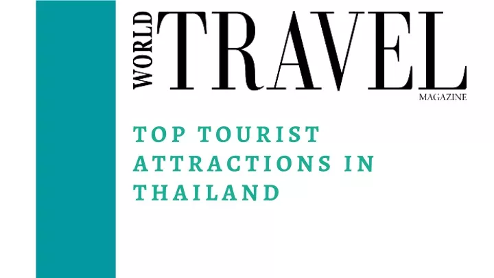 top tourist attractions in thailand