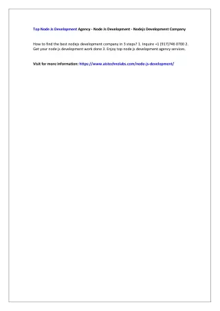 top node js development agency node