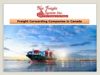 Freight Corwarding Companies in Canada