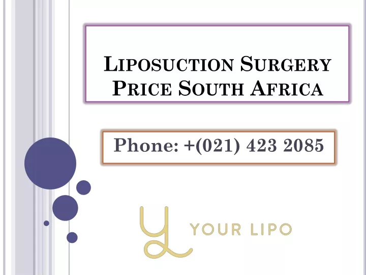 liposuction surgery price south africa