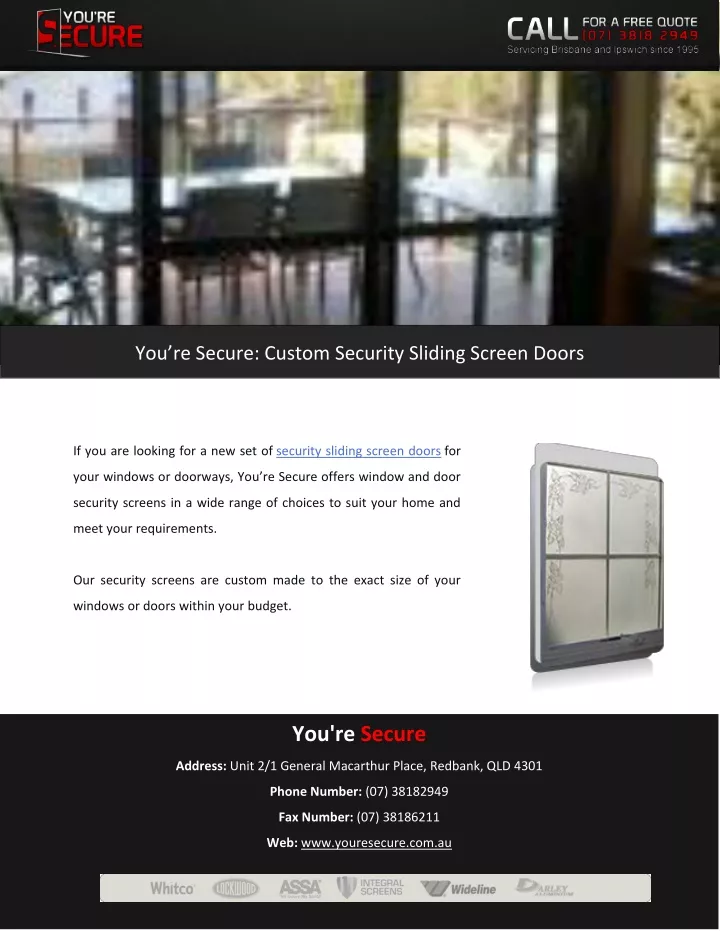 you re secure custom security sliding screen doors