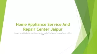Home Appliance Service And Repair Center Jaipur