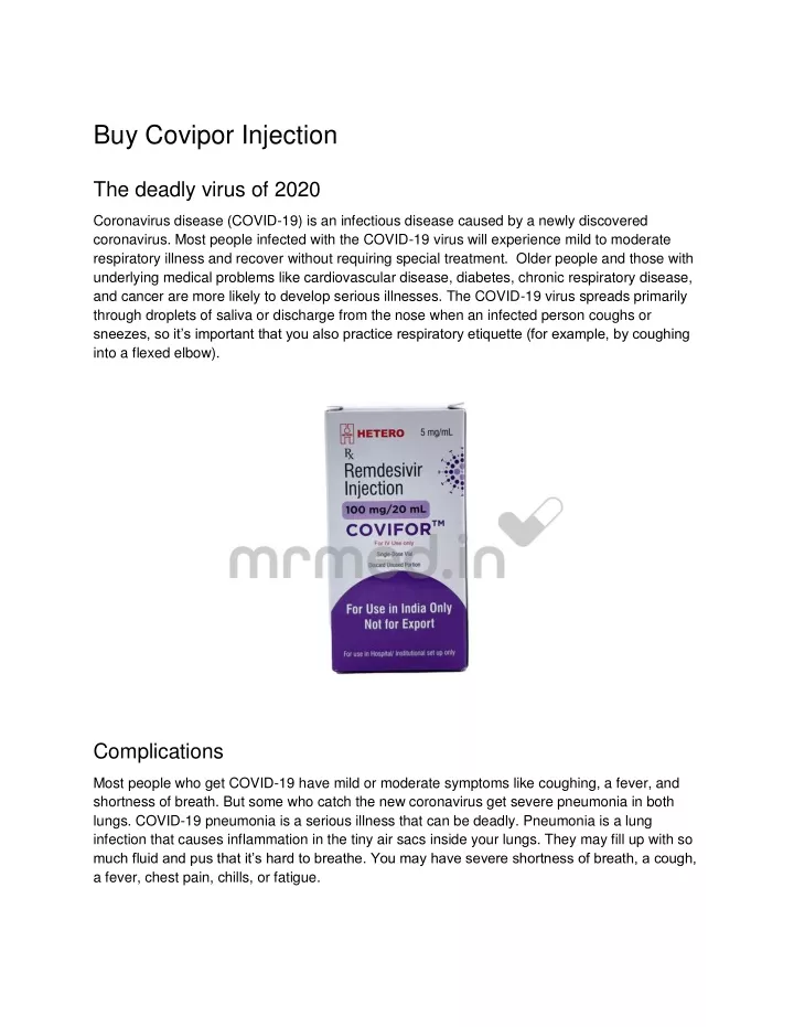 buy covipor injection