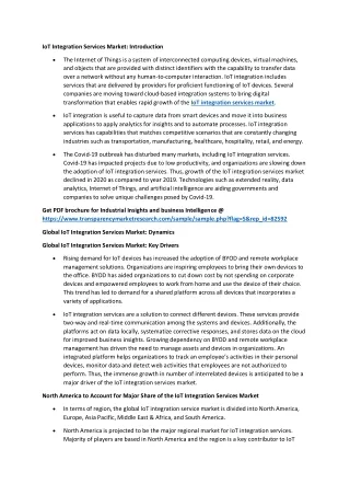 IoT Integration Services Market