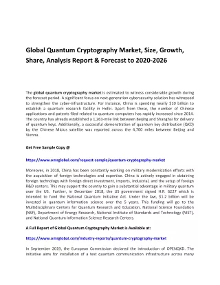 global quantum cryptography market size growth