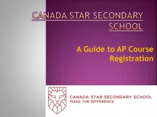 Canada Star Secondary School - AP Course Registeration