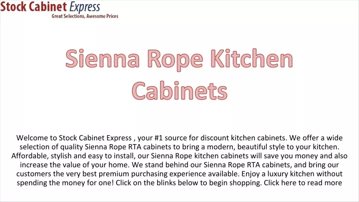 sienna rope kitchen cabinets