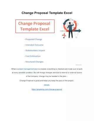 change proposal template excel