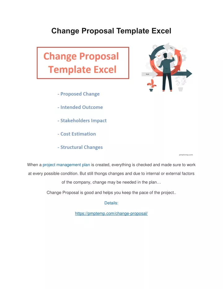 change proposal template excel