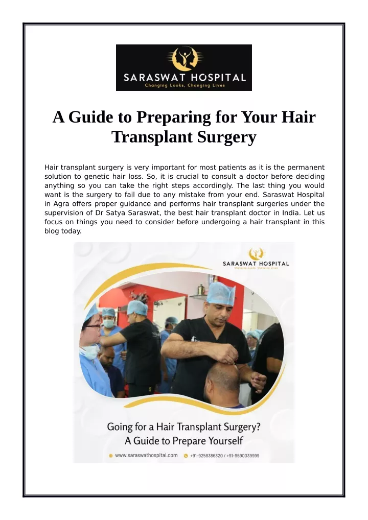 aguide to preparing foryour hair transplant