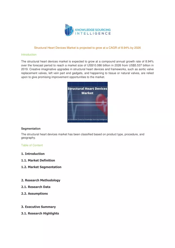 structural heart devices market is projected