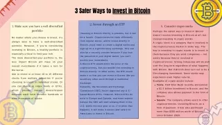 3 Safer Ways to Invest in Bitcoin