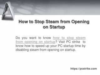 How to Stop Steam from Opening on Startup