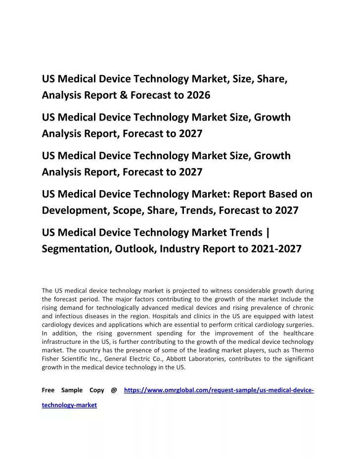 us medical device technology market size share