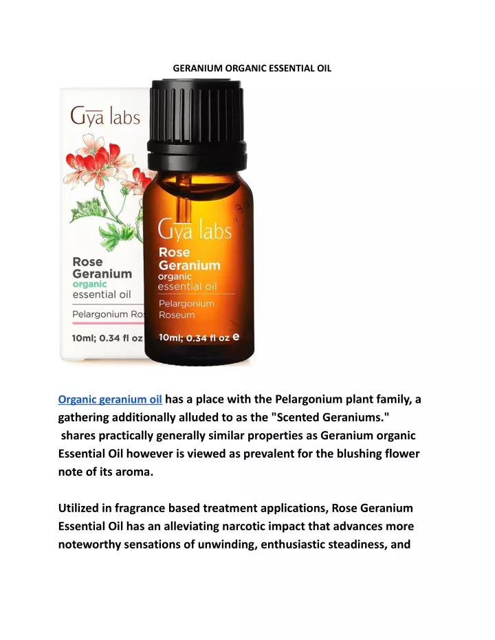 geranium organic essential oil