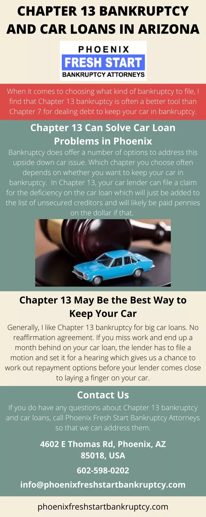 chapter 13 bankruptcy and car loans in arizona