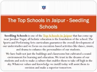 The Top Schools in Jaipur - Seedling Schools