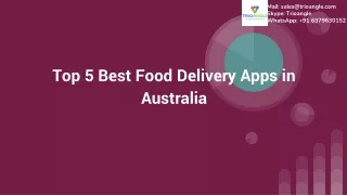 Top 5 Best Food Delivery Apps in Australia