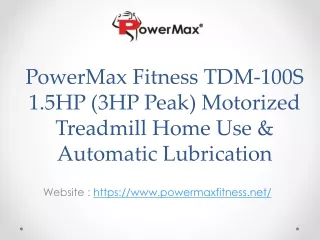PowerMax Fitness TDM-100S® Motorized Treadmill with Jumping Wheel & Auto Lubrication