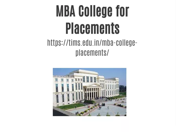 mba college for placements placements