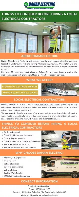 things to consider before hiring a local