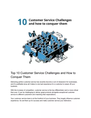 top 10 customer service challenges