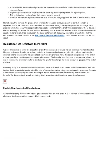 Electric Resistance And Also Conductance